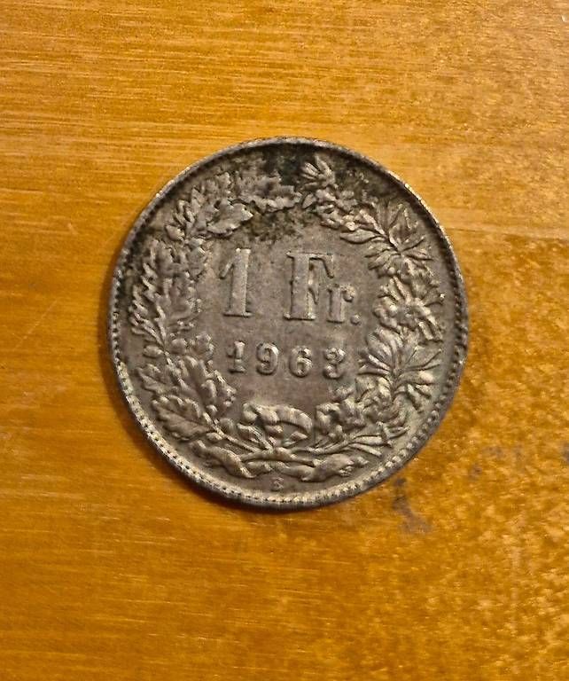 Tutti le monete: Silbermünze 1Franken 1963 Schweiz – Usato da Schaffhausen venduto da robuco