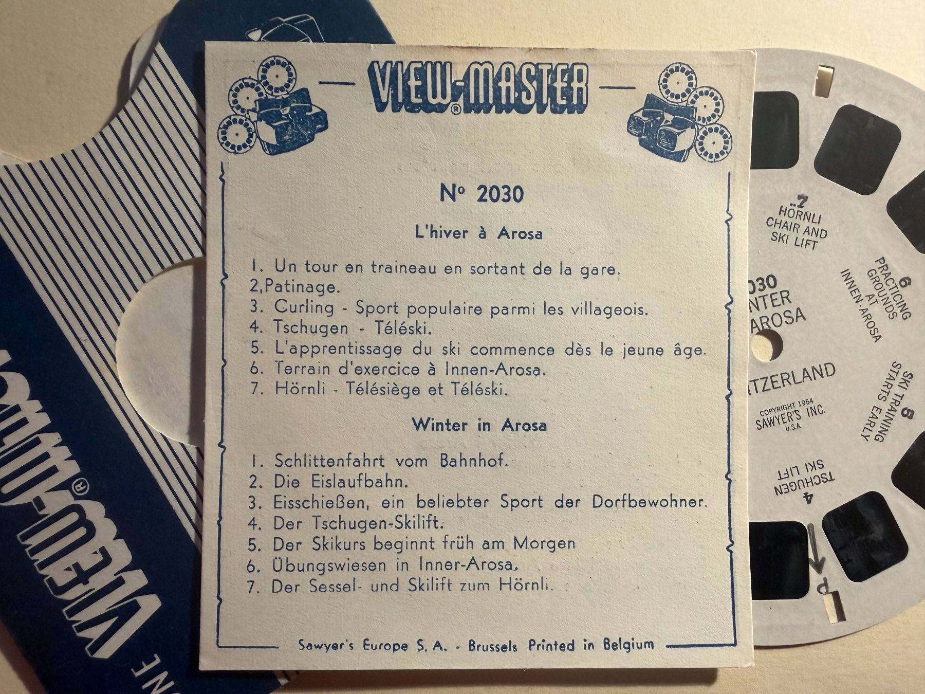 View-master Giocattoli: View-Master 3D: Nr. 2030 WINTER IN AROSA – Usato da Tegerfelden venduto da siebenmacky 3