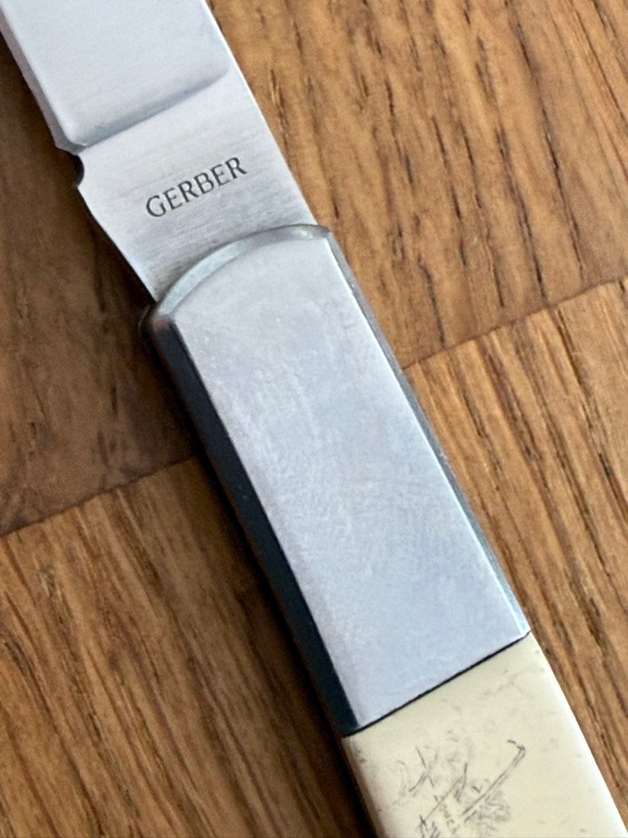 Gerber Coltelli tascabile: Gerber Silver Knight Taschenmesser Skrimshaw – Usato da Goldach venduto da Donpancho 8