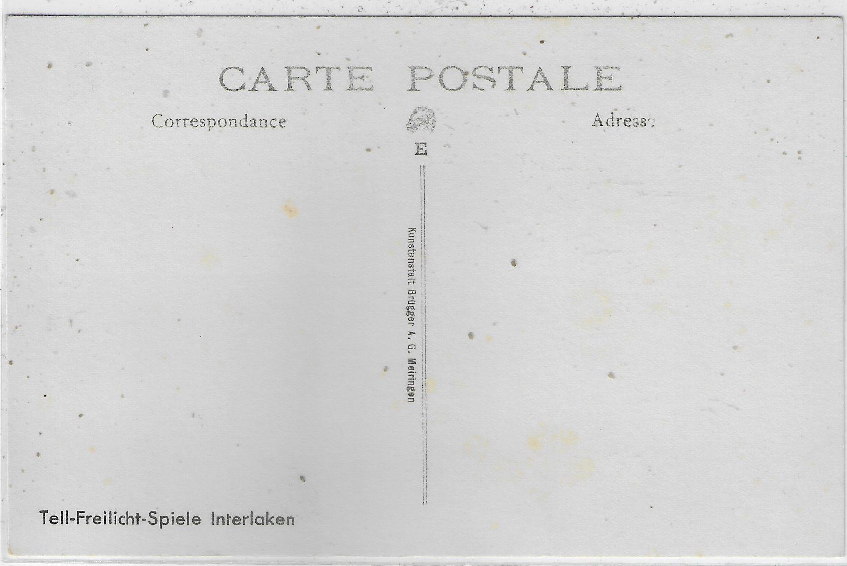 Cartoline postali: Tell-Freilicht-Spiele Interlaken – Usato da Ettingen venduto da Kartenplanet 1
