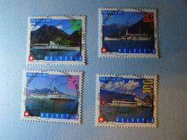 2011 Pro Patria Dampfschiffe B313-B316 ET Vollstempel
