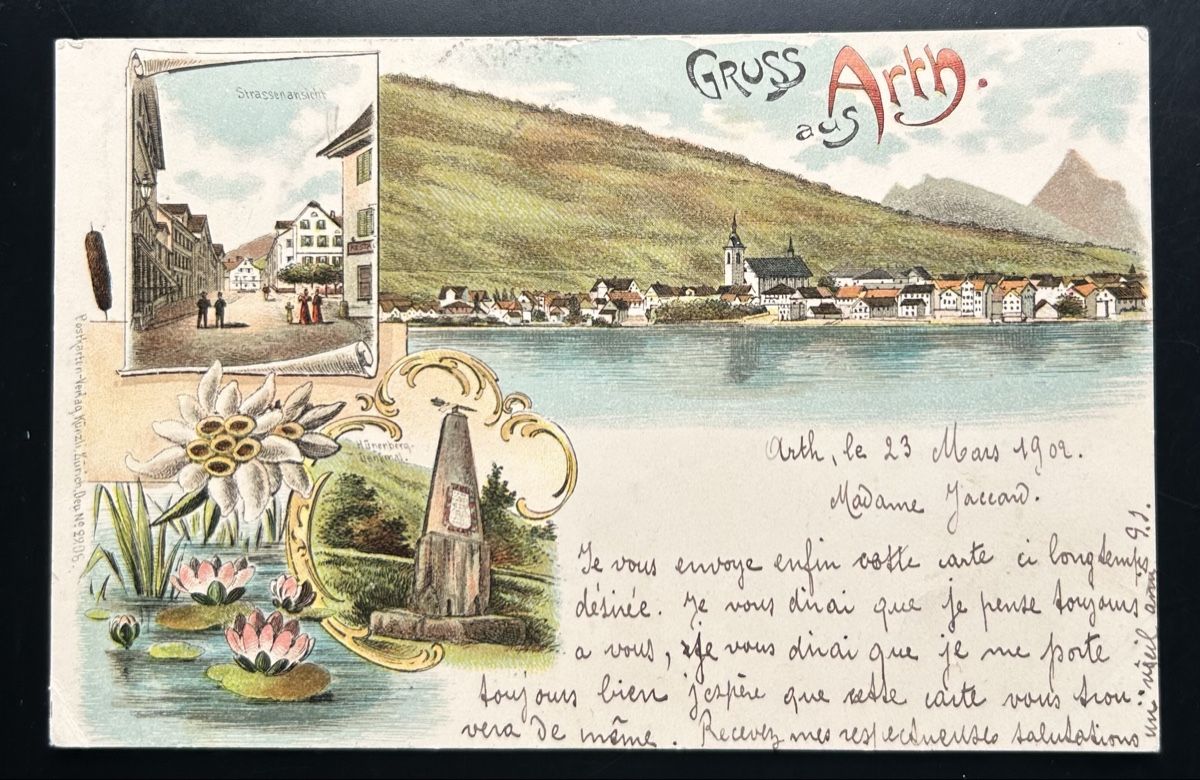 Cartoline postali: Gruss aus Arth Litho  – Usato da Horw venduto da Tellbub