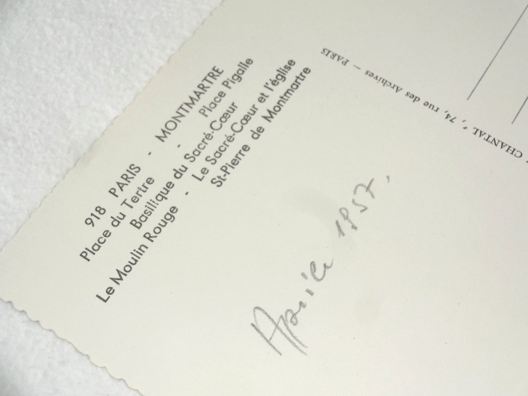 Cartoline postali: Montmartre 1957, Postkarte – Usato da St.Gallen venduto da Paddington11 5