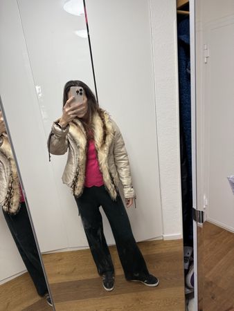Roberto Cavalli Vintage Jacke mit echtem Fell