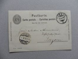Ruswil Luzern LU Post Stempel 1901 Karte