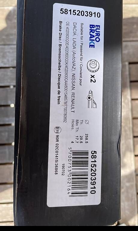 Tutti pezzi di ricambio auto: Neu_Bremsschiebe x2 und Bremsbeläge – Nuovo e nell'imballaggio originale da Jonen venduto da Jamber01 4