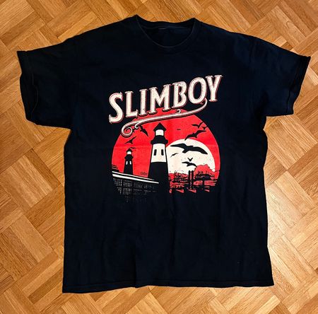 T-Shirt der Basler Band Slimboy, getragen, guter Zustand