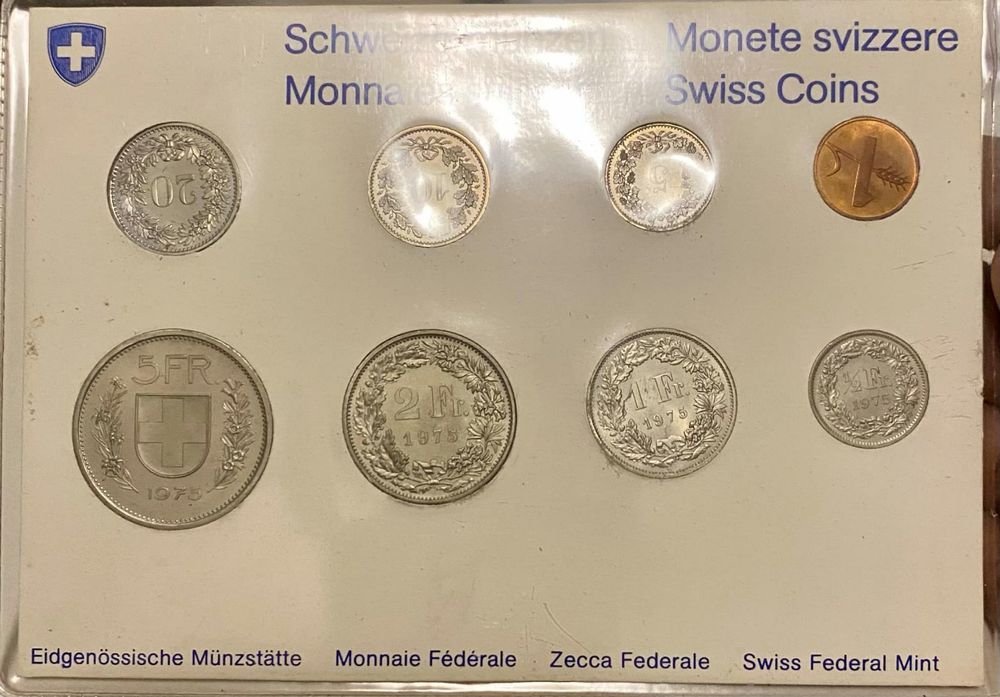 Switzerland coin set 1975 UNC (Neu und originalverpackt) in Zürich für ...