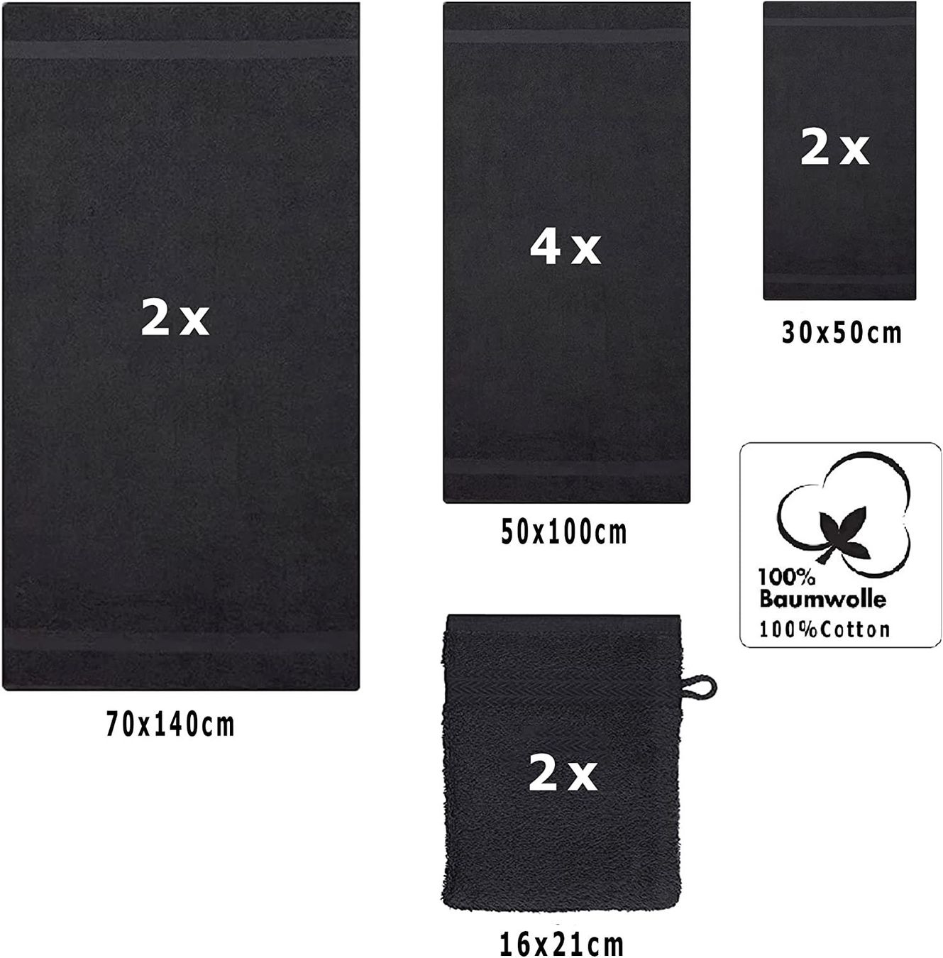 Teli da bagno: Premium Frottier Handtuch-Set 10-teilig – Nuovo e nell'imballaggio originale da Nuglar venduto da SaleRitter 3