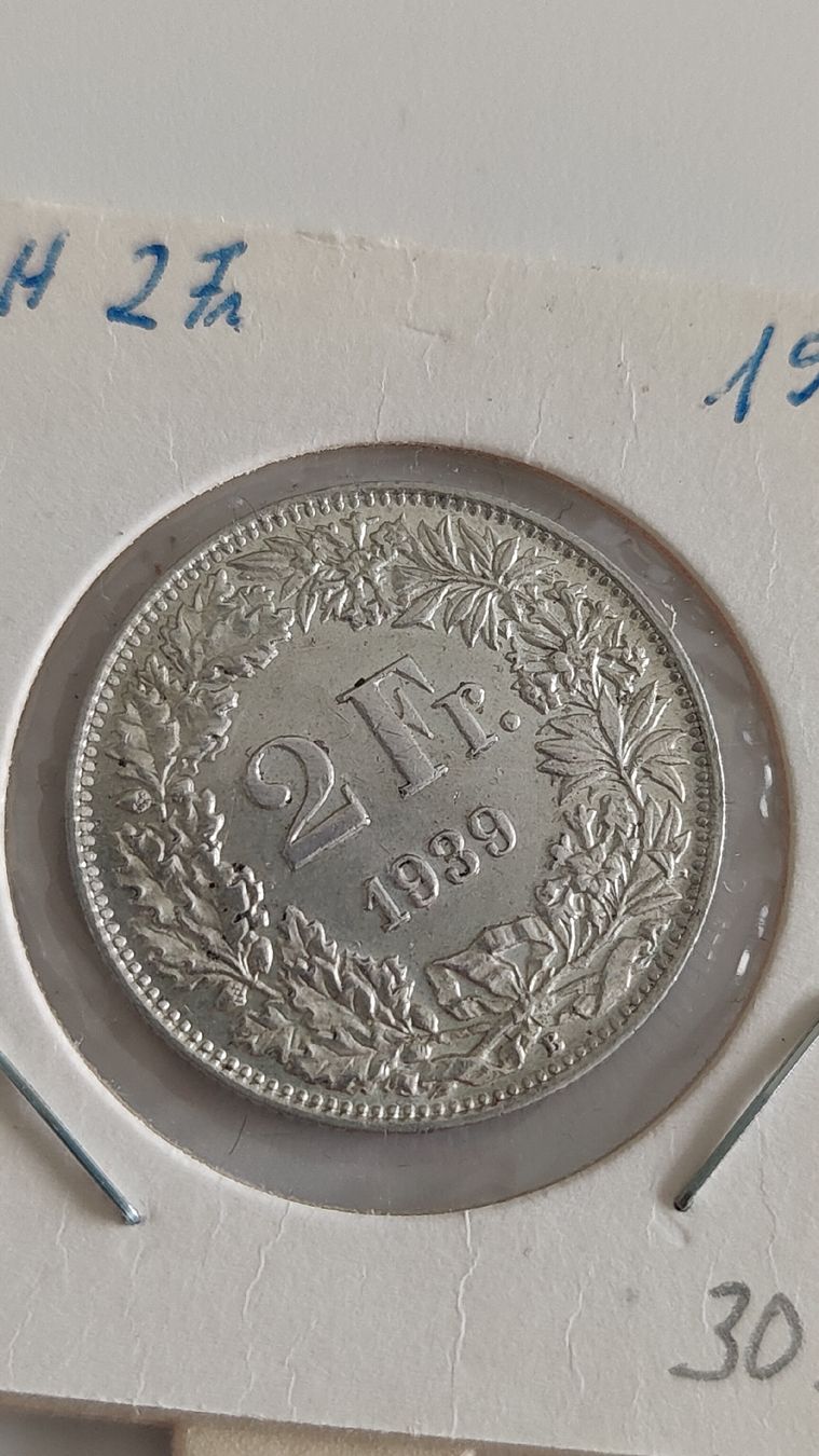 Tutti le monete: 2 Franken 1939, Silber (LP2) – Usato da Neuenhof venduto da tap_mxt6