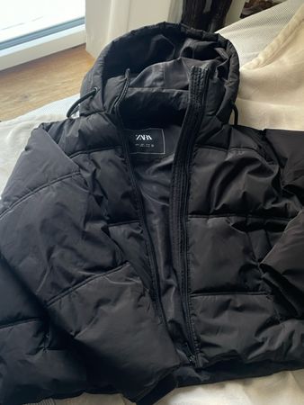 Zara puffer jacket, black, warm, size S