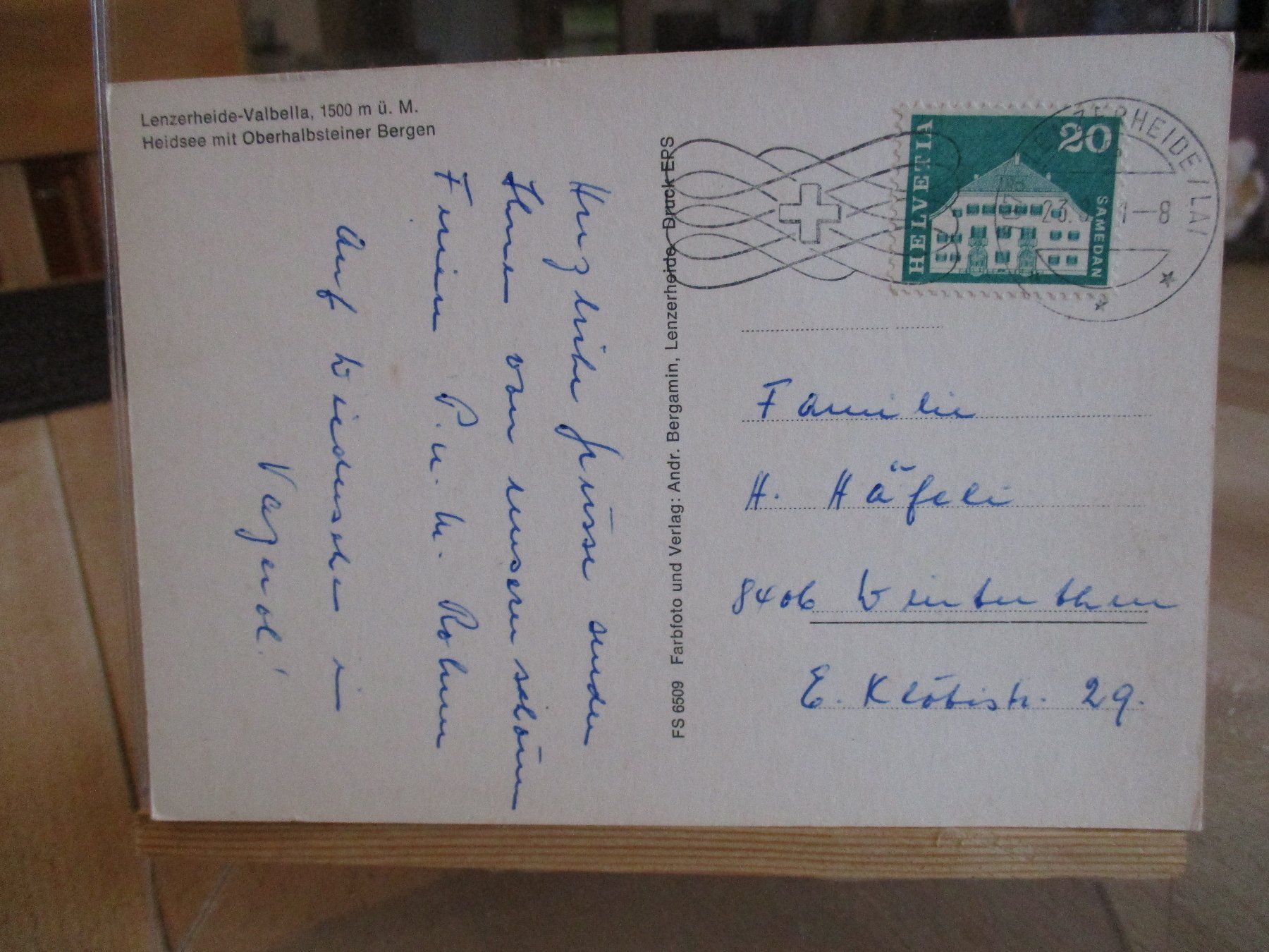 Cartoline postali: Lenzerheide Valbella Heidsee  Postkarte   1 – Usato da Felsberg venduto da sanwill 1