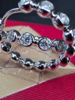 Boucles d'oreille argent diamants de moissanite de 0,756 ct