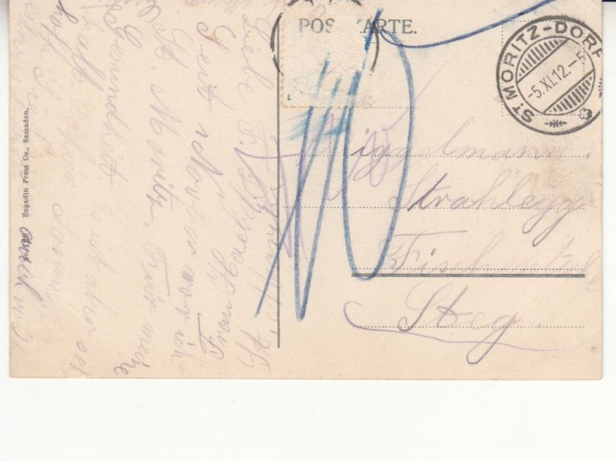 Cartoline postali: St. Moritz 1912 – Usato da Bürglen TG venduto da StampGraf 1