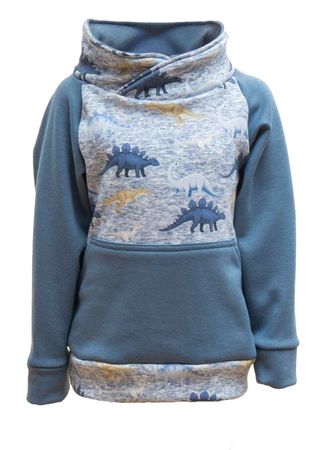 Winter/Fleece Pullover mit Kragen - Dinosaurier 110/116 -NEU