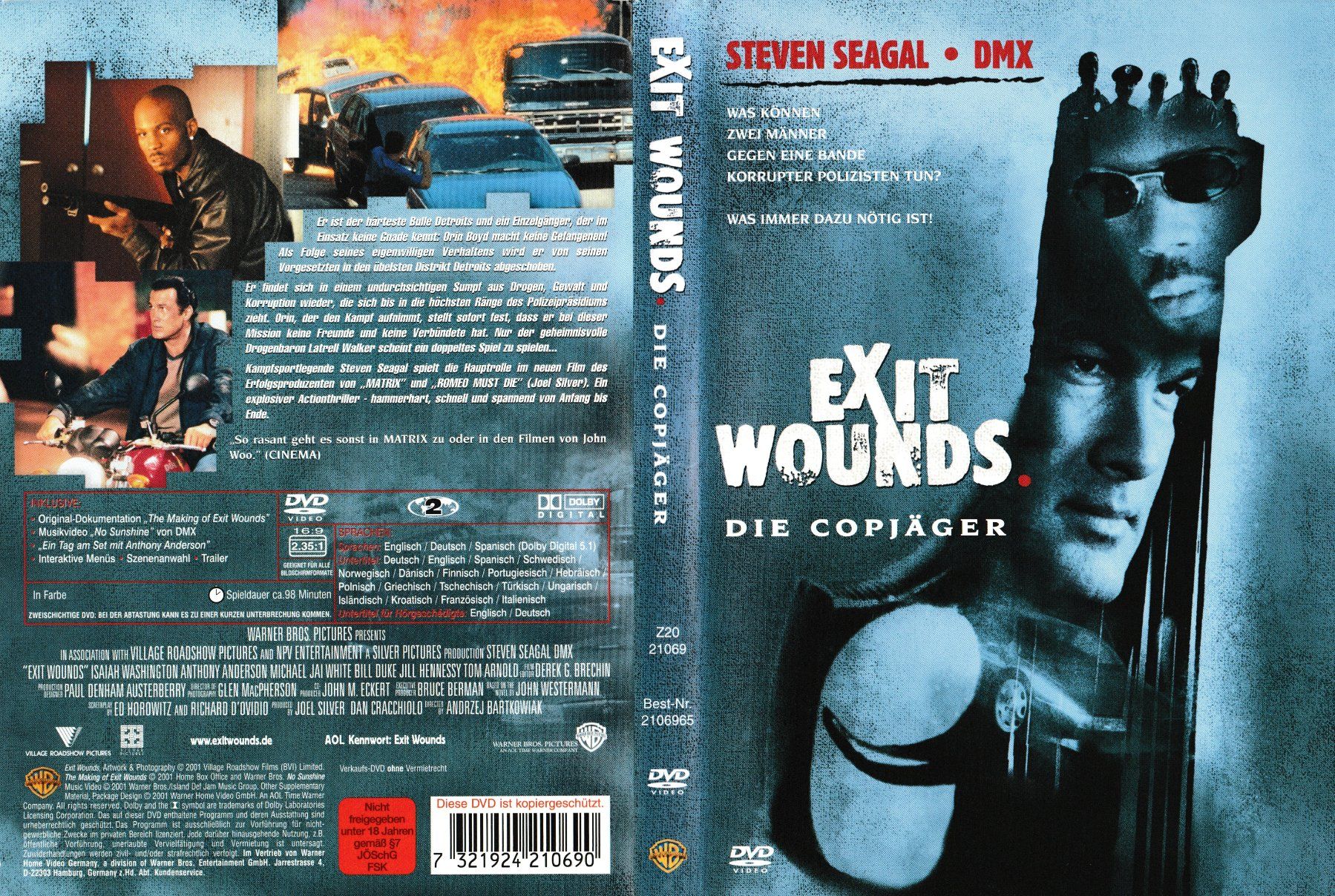 Tutti i DVDs: DVD - Exit Wounds – Die Copjäger – Usato da Langnau am Albis venduto da MediaRescuerKeLoX