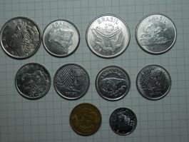 Brasilien Konvolut 10 Münzen ab 1969