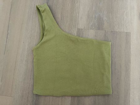one-shoulder Top lime XS neu