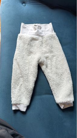 Kinder Fleece Hose Weiss Grösse 80