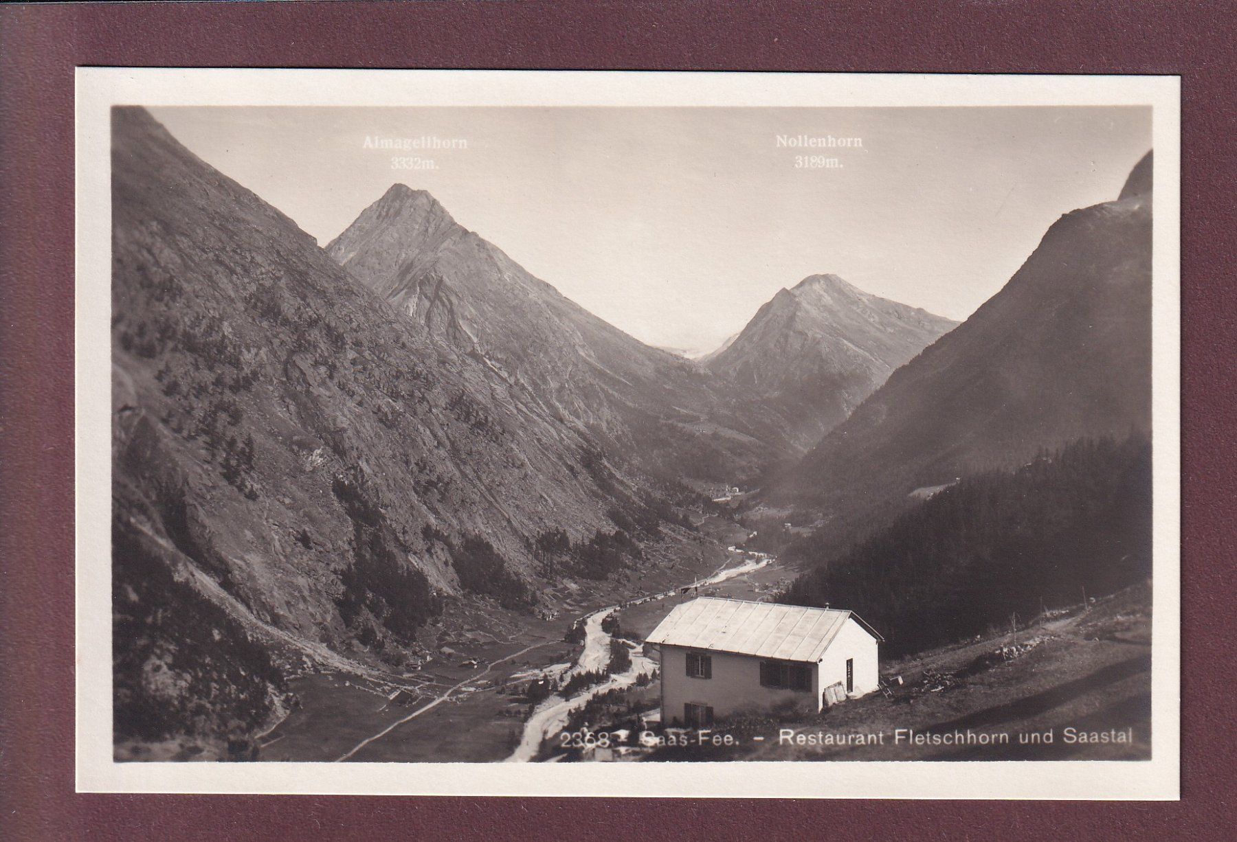 Cartes postales: SAAS-FEE - Restaurant Fletschhorn - Saastal – D'occasion à Pully par nicecards