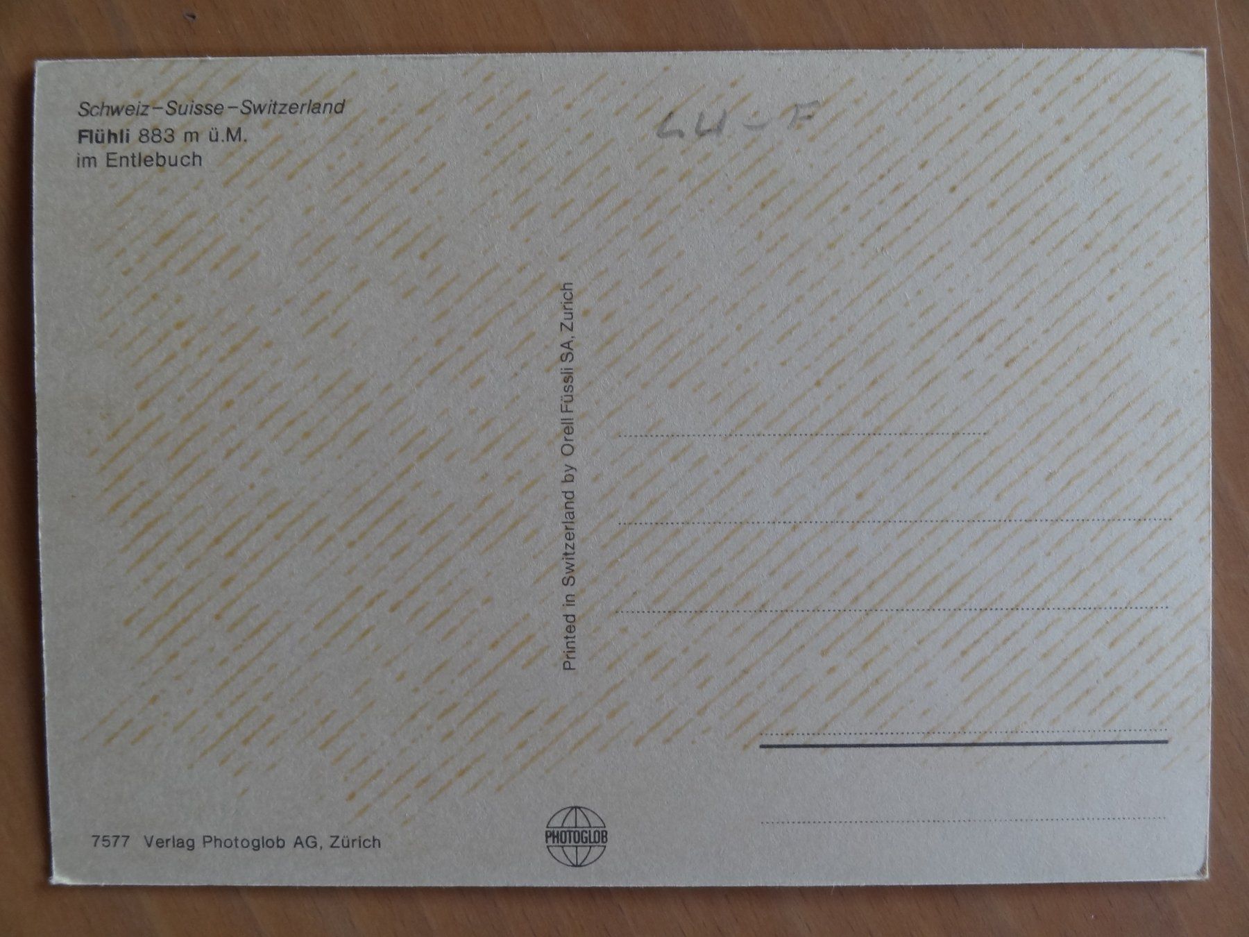 Cartoline postali: Flühli -  Lucerne - Pittoresque – Usato da St Léonard venduto da Riglin 1