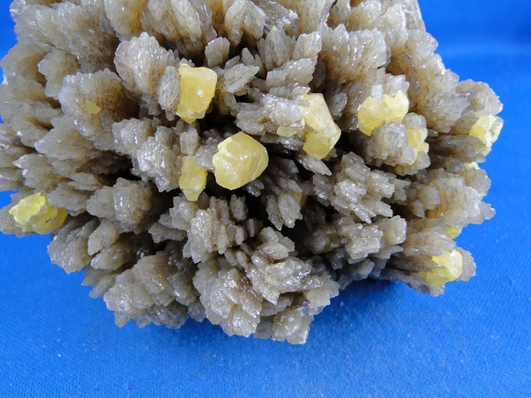 Minerali & Pietre curative: Schwefel auf Baryt – Usato da Schinznach Bad venduto da Demerald 4
