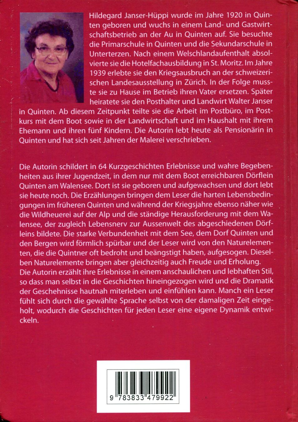 Libri: Quinten, Walensee, Kurzgeschichten. – Usato da Aarau venduto da Elmaar41 1