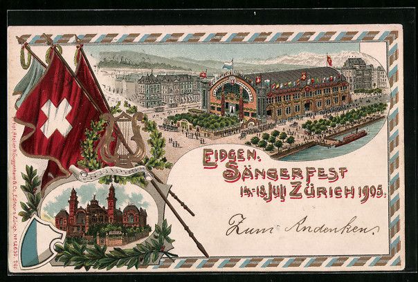 Cartes postales: Zürich, Eidgenössisches Sängerfest 14 – D'occasion à Berlin par bartko-reher