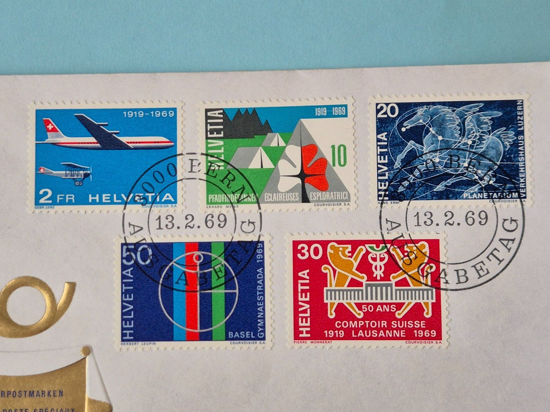 Tutti i francobolli: Ersttagsbrief Sonderpostmarken 13.2.69 – Usato da Seewen SZ venduto da SuperpumaDisplayTeam 2