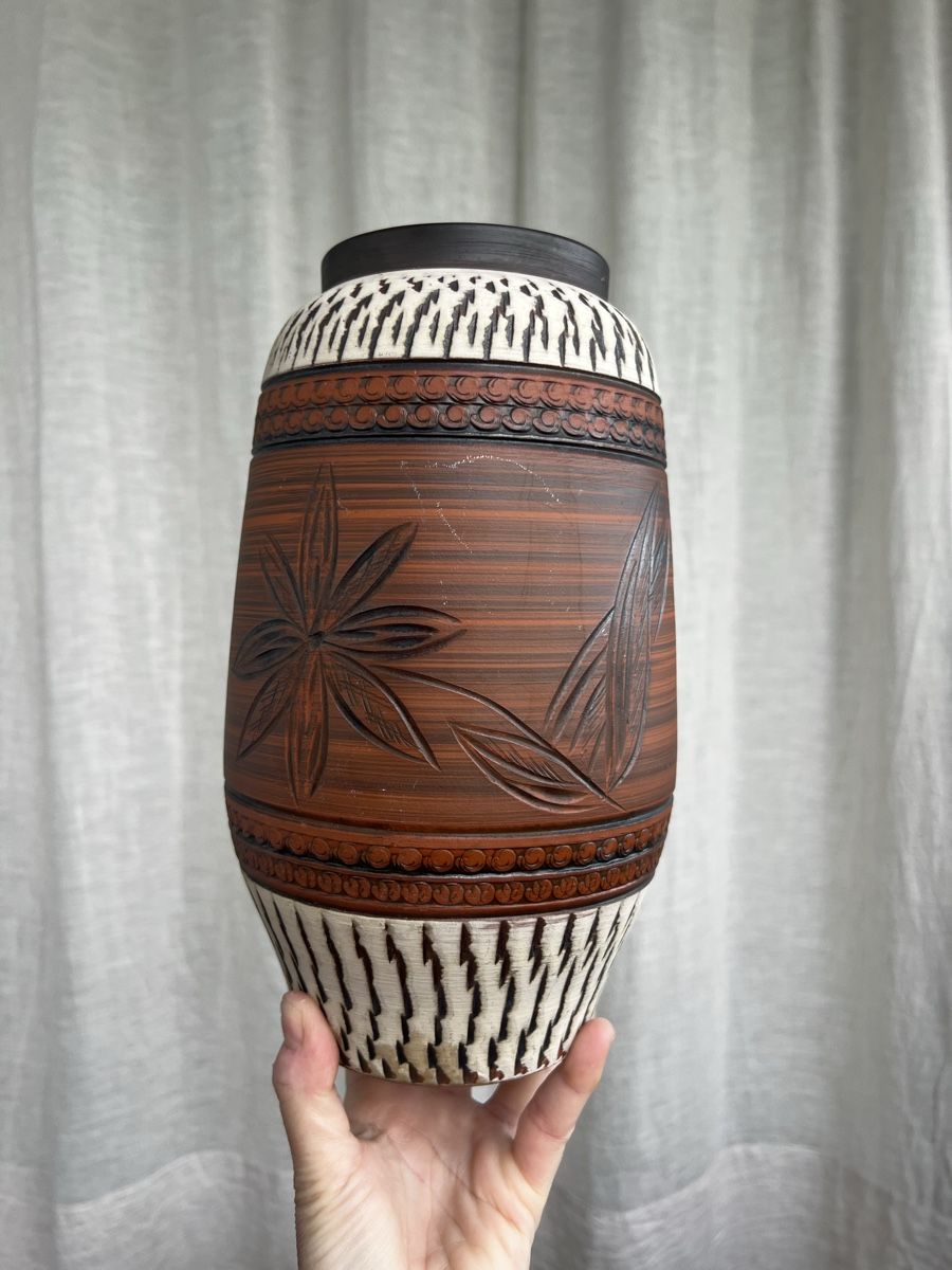 Vasi & Recipienti: Vintage Vase, Decora Sgraffito ceramic – Usato da Oberägeri venduto da Theonose74 2