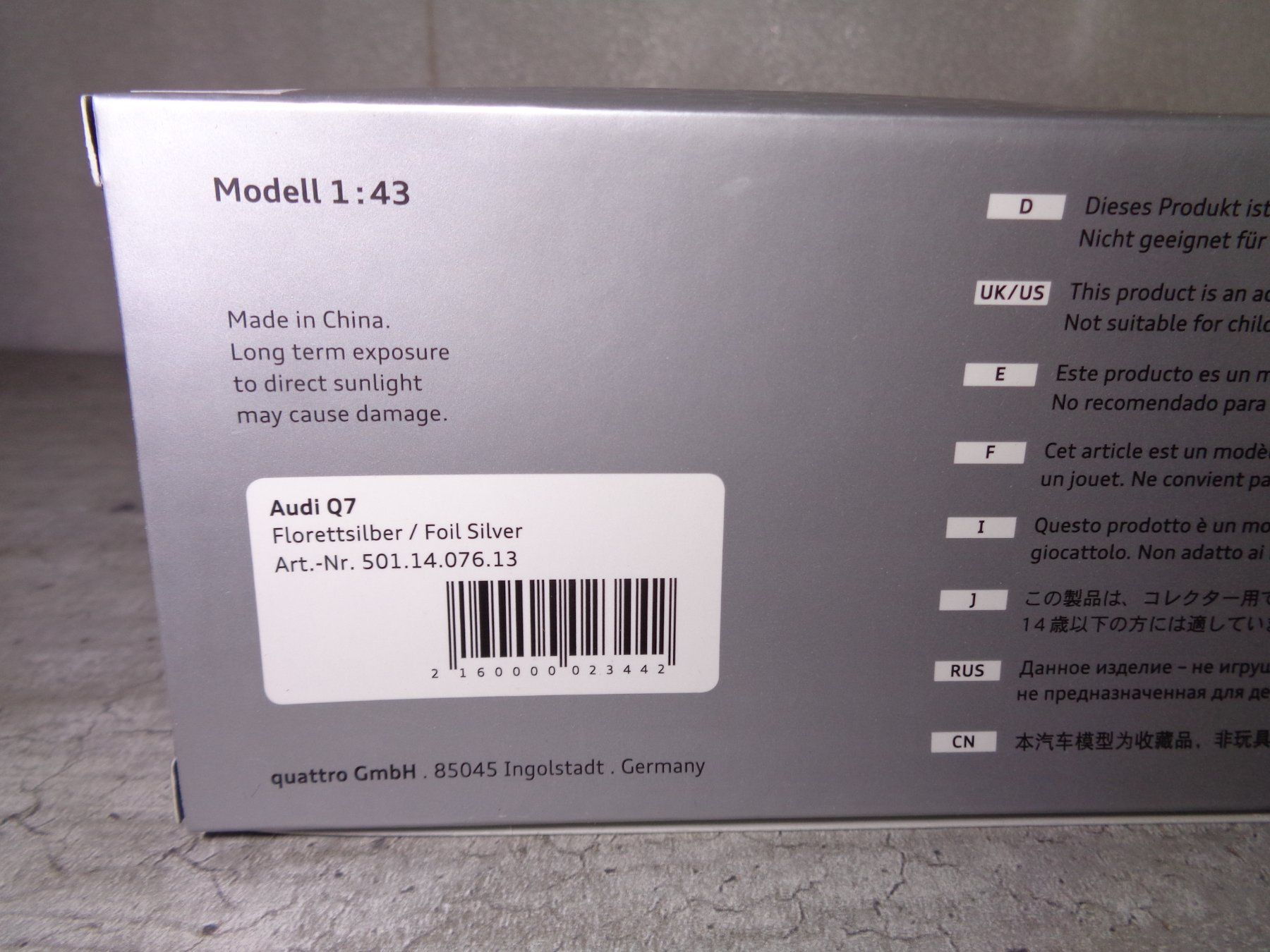 Audi Modellini d'auto: Spark 1:43 Audi Q7 – Nuovo e nell'imballaggio originale da Reconvilier venduto da rallycar 5