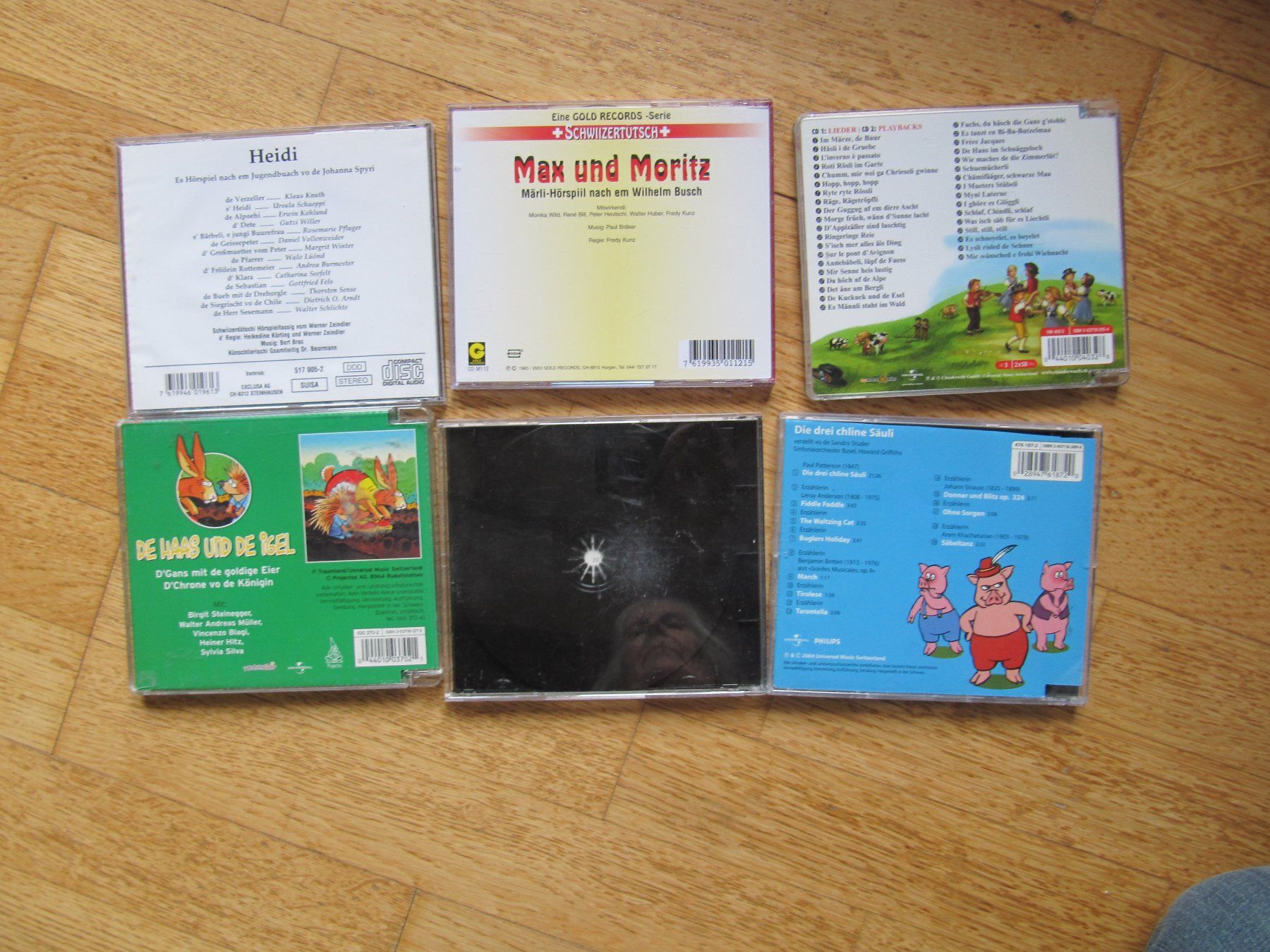 Audiolibri: 6 Kinder-CD (CD1): Heidi Chinderlieder Max und Moritz Säuli – Usato da Würenlos venduto da AustralisZ 2