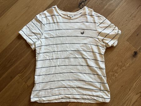 TwoThirds T-Shirt Weiss Schwarz gestreift M (eher S)
