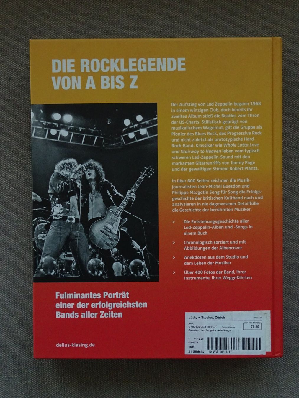 Libri: Buch Led Zeppelin 600 Seiten – Nuovo (secondo la descrizione) da Hirzel venduto da Musicman03 1