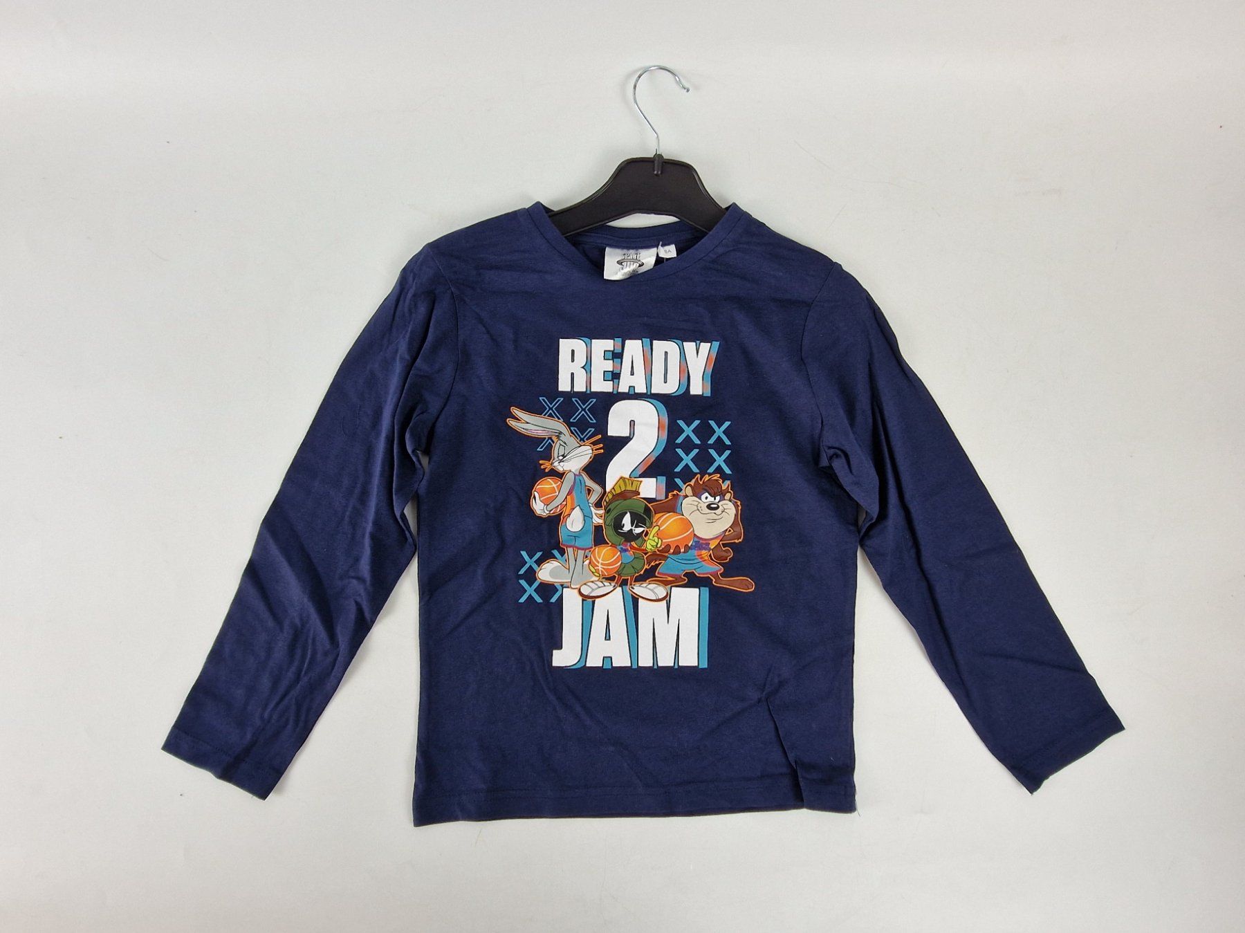 Hemden, T-Shirts & Polos: SPACE JAM T-Shirt "Ready 2 Jam" navy, 8 J. – Neu (gemäss Beschreibung) aus Muhen von Restwert_Muhen
