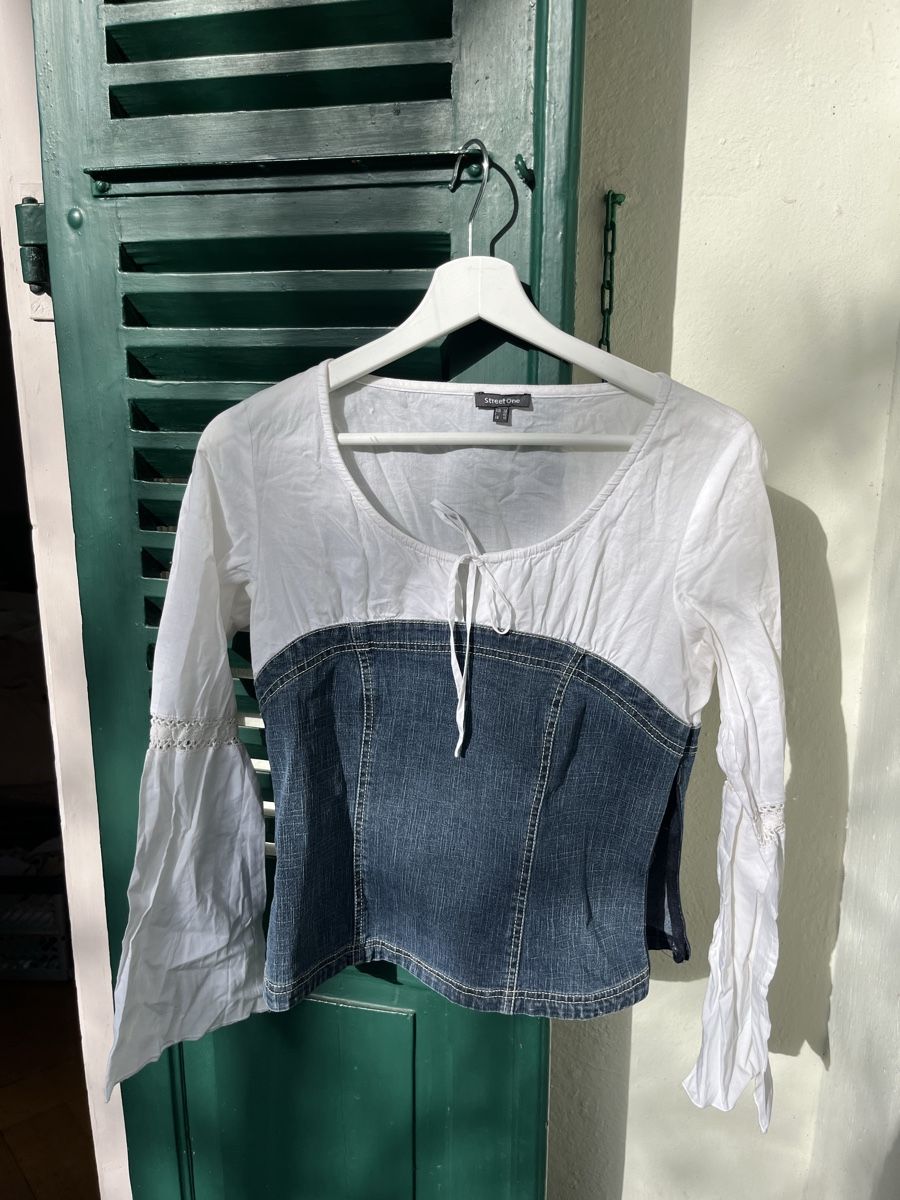 Camicette: Street One Bluse, Gr. 38, Jeans-Look – Usato da Bern venduto da valery_la_cherry