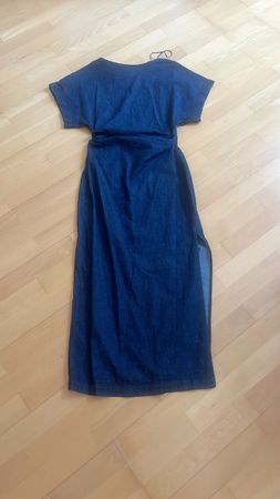 Dunkelblaues Denim Kleid kurzarm Grösse S Zara