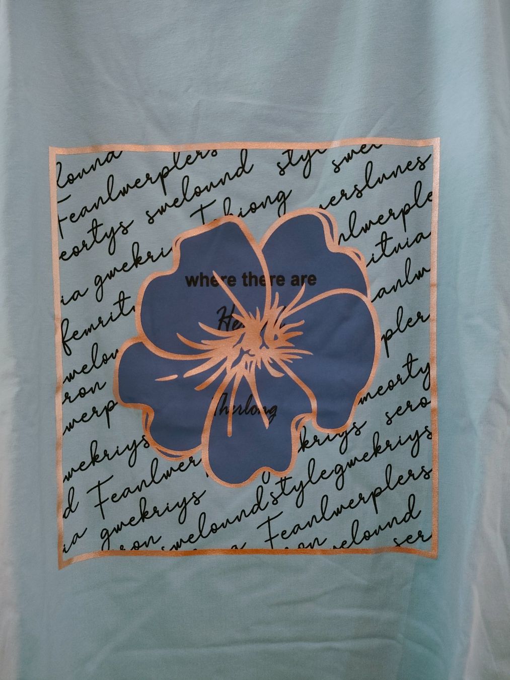 T-shirt: T-Shirt in Hellblau mit Blume Muster – Nuovo (secondo la descrizione) da Dietikon venduto da MJ_Sporting 1