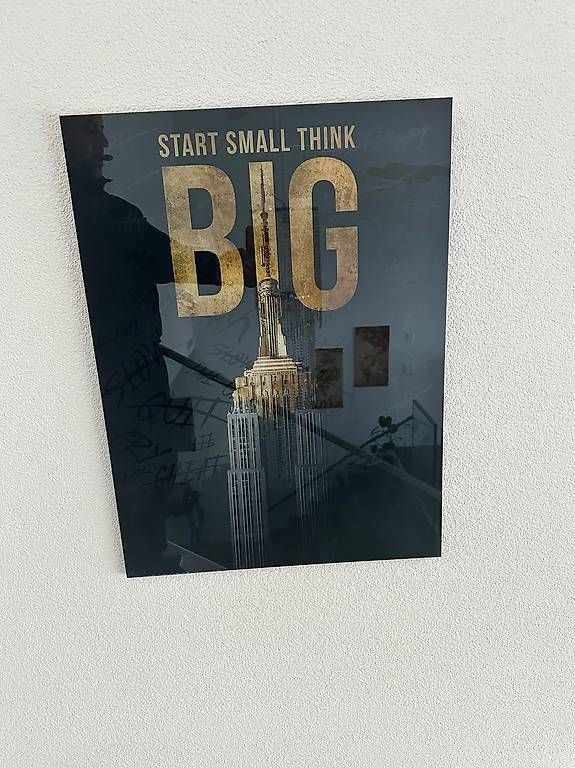 Foto & Immagini: Glasbild "Start Small Think BIG" Wanddeko, neuwertig – Usato da Schaffhausen venduto da Apardo01 1