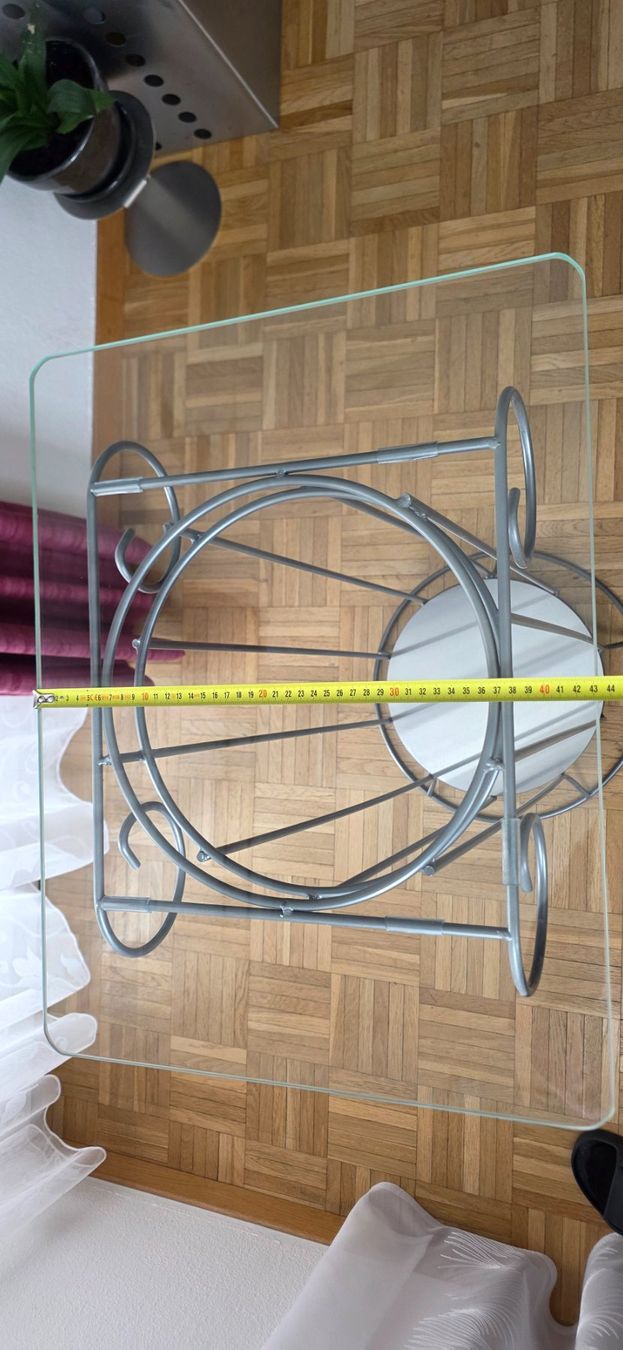Tavoli: Metall Säule mit Glasplatte – Usato da Grüningen venduto da Hibiscus67 4