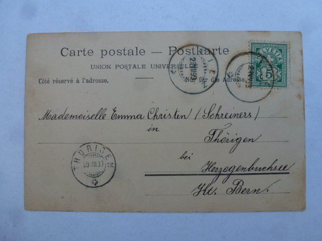 Ansichtskarten: Ansichtskarte Poste de Montagne 1899 – Gebraucht aus Walkringen von Casablanca777 1