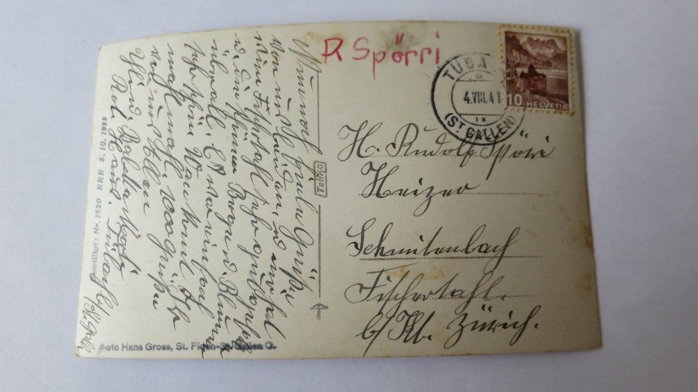Cartoline postali: Tübach / SG - 1941 – Usato da Jona venduto da centumprata 1