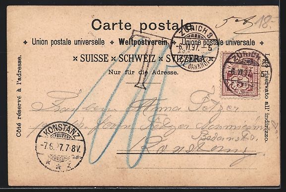 Cartes postales: Litho Zürich, Teilansicht, Eid. Poytech – D'occasion à Berlin par bartko-reher 1