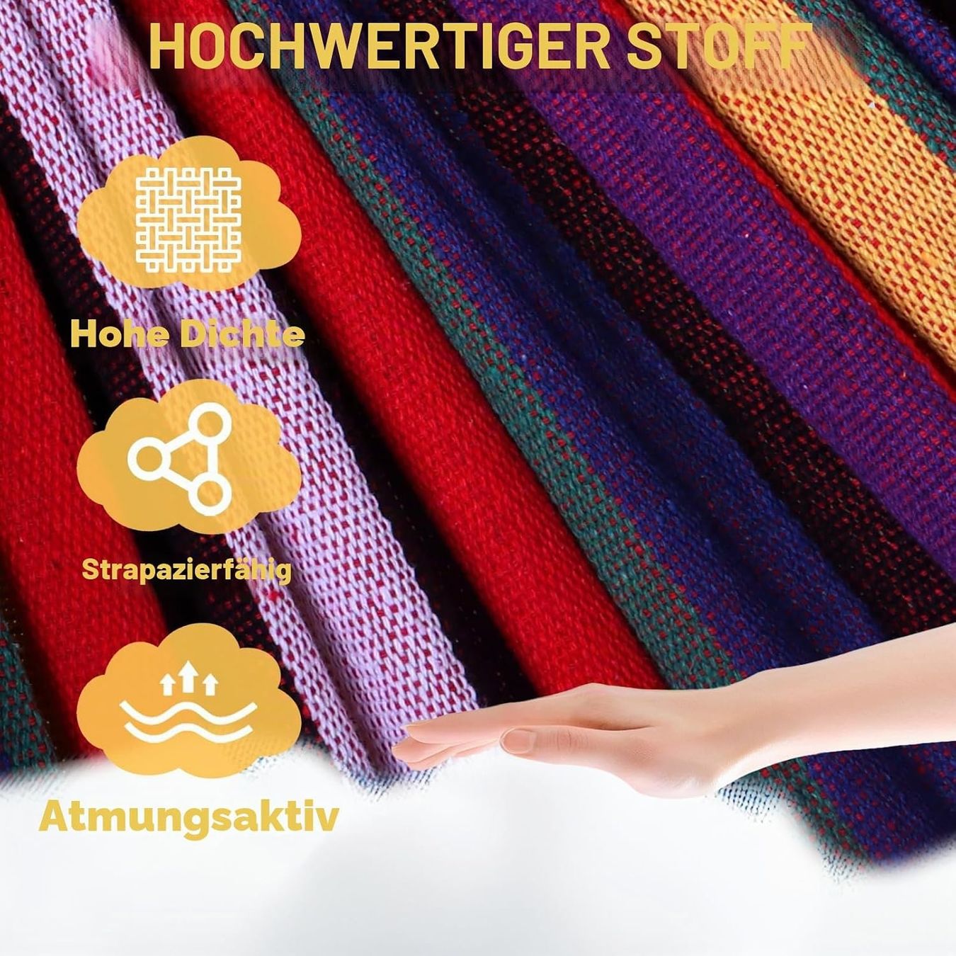 Amache: Hängematte Baumwolle Baumgurte Tragbar Camping Tasche – Nuovo e nell'imballaggio originale da St. Gallen venduto da sch_zsz7 3