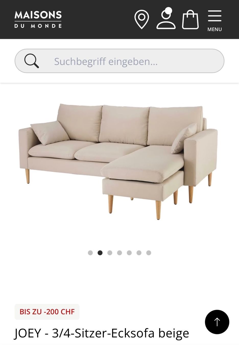 Maisons du monde Divani: Ecksofa JOEY Maison du Monde – Usato da Bern venduto da saarbi 5