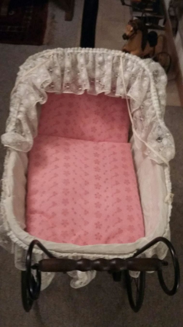 Kinderwagen: Antik Korb baby wageli mit dantell dach – Gebraucht aus Bern von Imamrashed 6