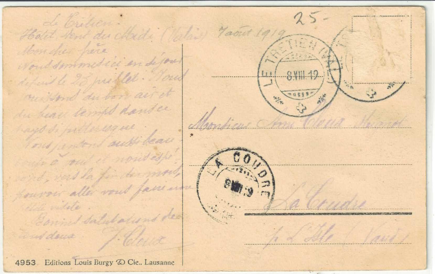 Cartoline postali: Le Tretien - Ligne Martigny-Chamonix - animee – Usato da Ettingen venduto da Kartenplanet 1