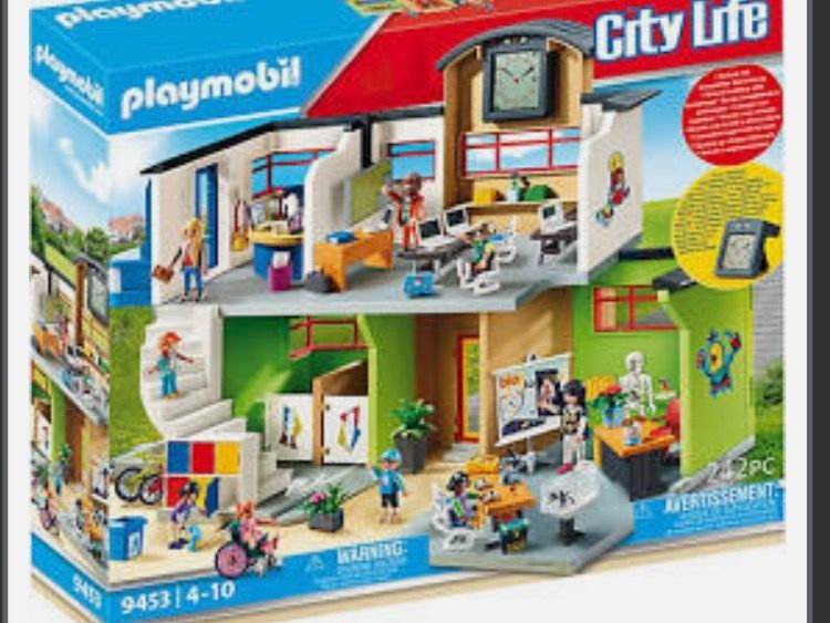 Pièce Playmobil Toit Gris Foncé Long - Pour école Playmobil 9453/9454/9455 - Occasion