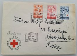 Finnland Rotes Kreuz 1958, Serie auf Brief