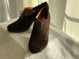 Elegante Wildleder Schnurschuhe, Braun, Grösse 39